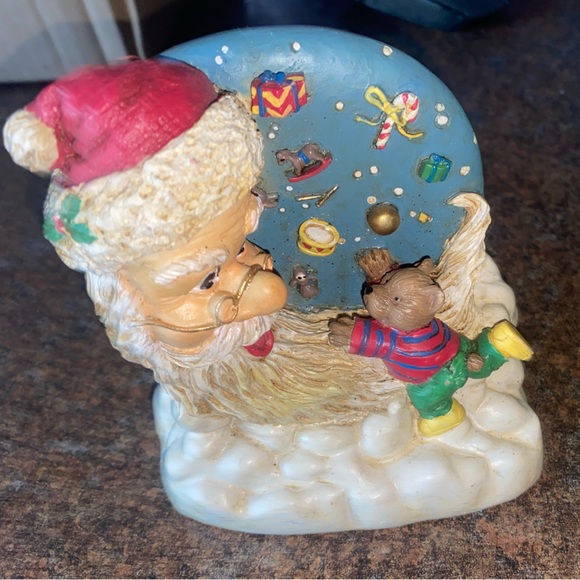 Christmas decor Santa man in the moon figurine - Picture 3 of 11